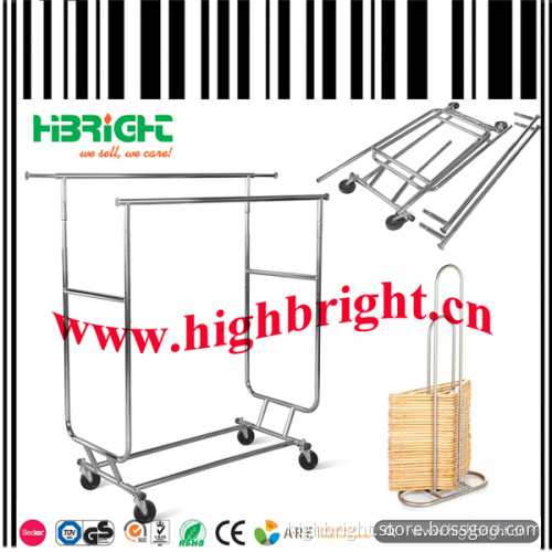 Folding Chromed Garment Rack Rail